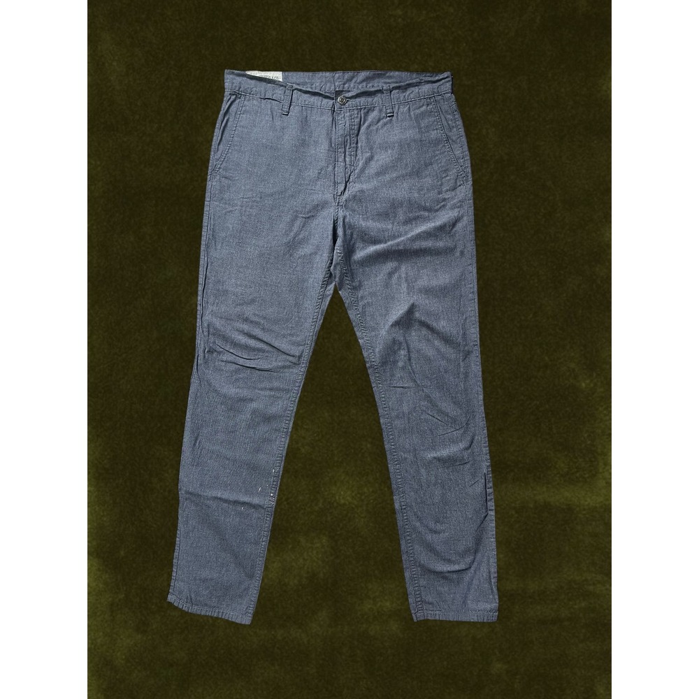 Levis Strauss & Co Mens Blue Grey Textured Straight Leg Pants 35x30